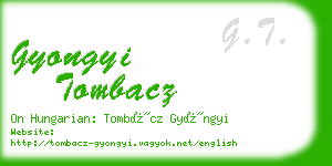 gyongyi tombacz business card